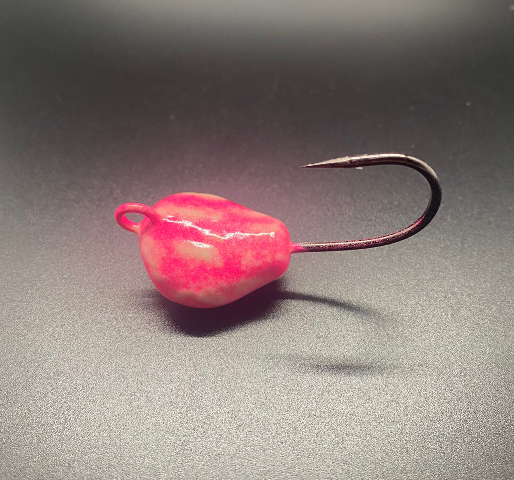 Crab Jig - Pink/white glow