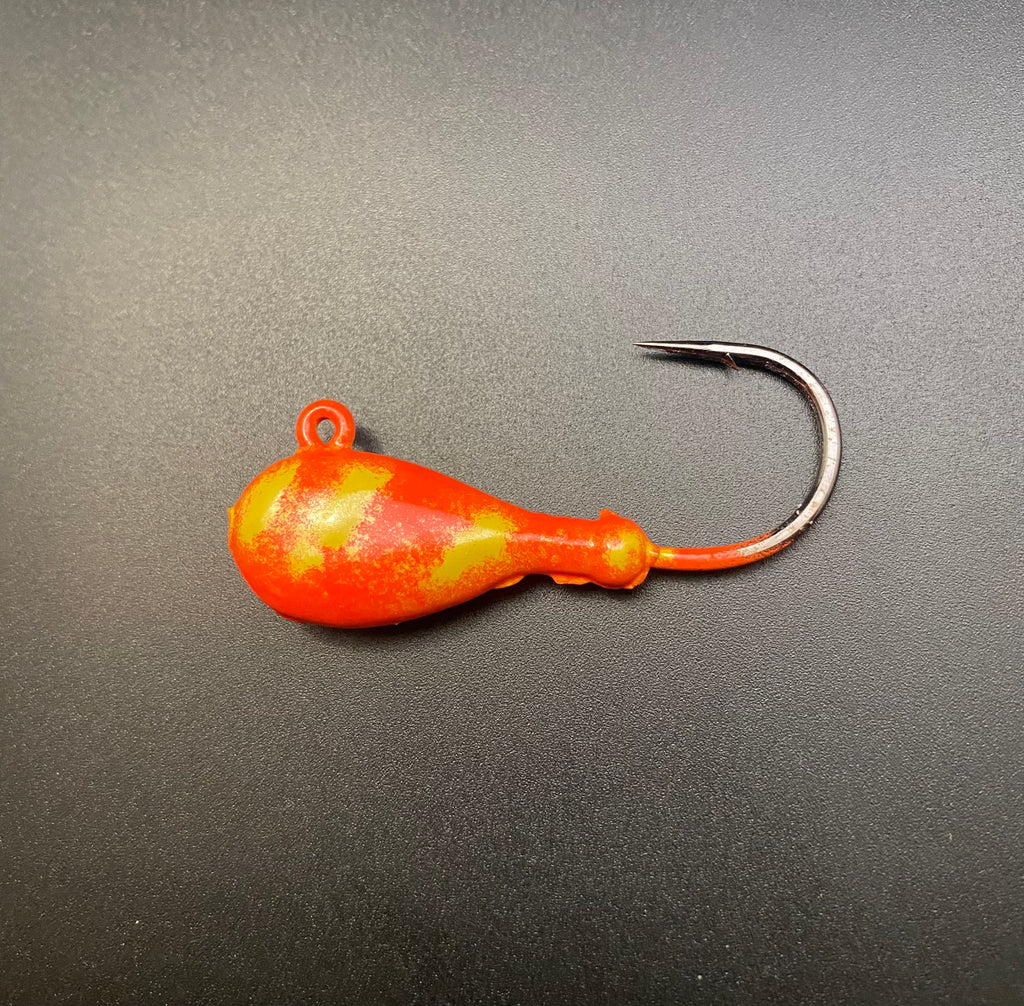 Flat head jig - orange/yellow