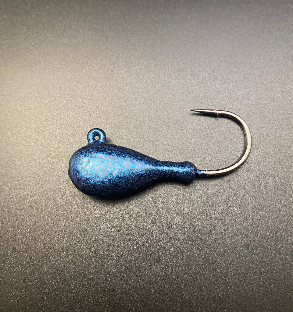 Flat head jig - black and blue